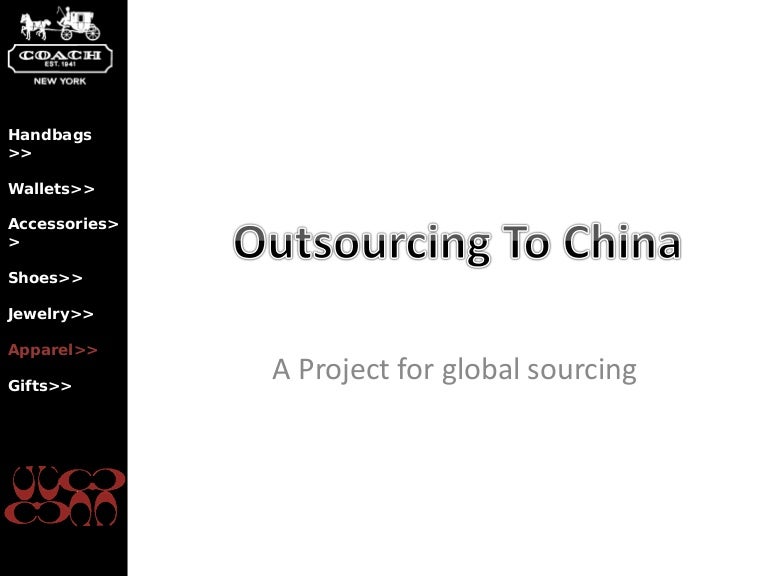 Outsourcing to china