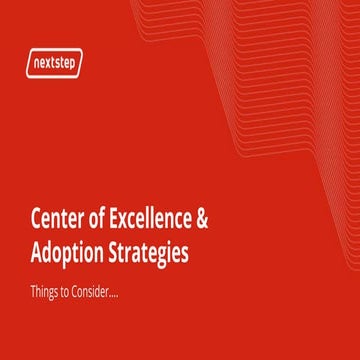 OutSystems Lessons: Center of Excellence and Adoption Strategies
