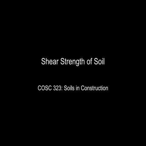Shear Strength of soil and Tests on soil | PPT