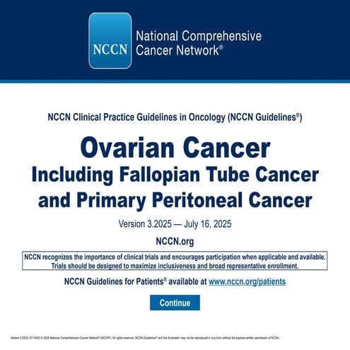 ovarian cancer including fallopian tube cancer | PDF