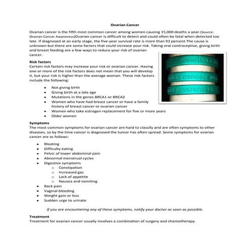 Ovarian cancer | PDF