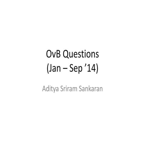 OvB questions compilation