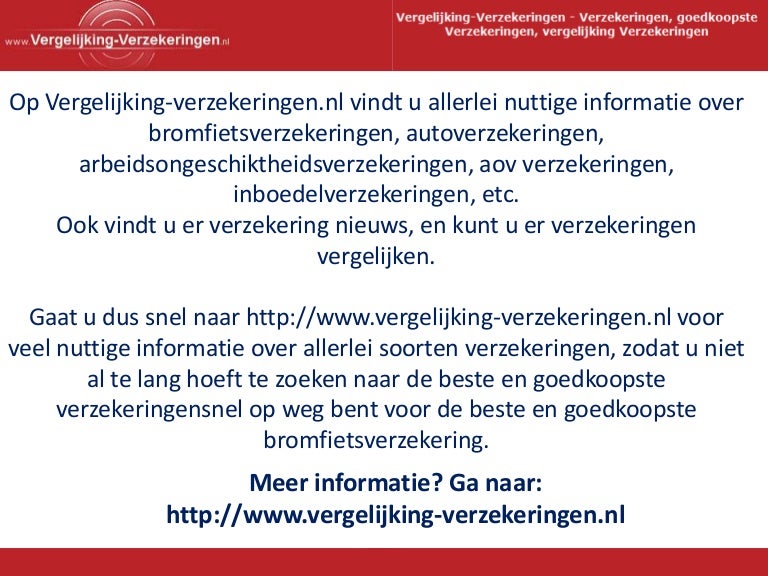 Vergelijken verzekeringen