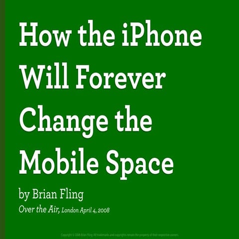 How the iPhone will forever change the mobile space (Over the Air)