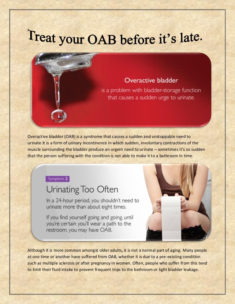 Overactive bladder symptoms