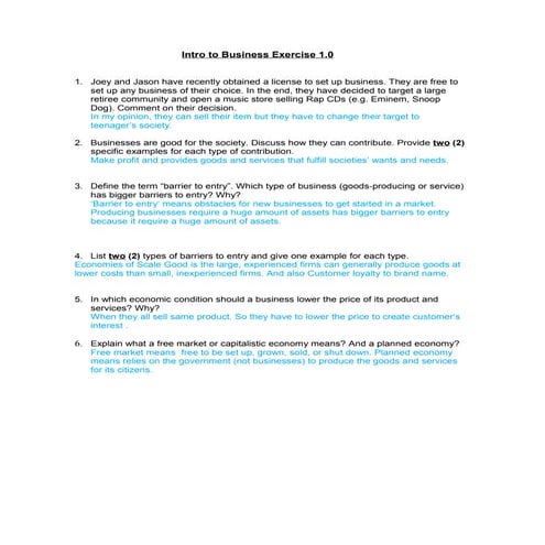 Intro to business exercise | DOCX