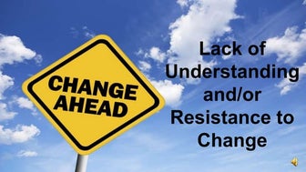 Overcoming barriers to PLCs: Lack of understanding andor resistance to change