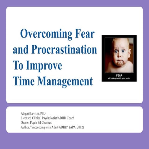 Overcoming fear and procrastination promo2