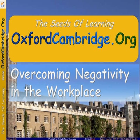 Overcoming Negativity in the Workplace