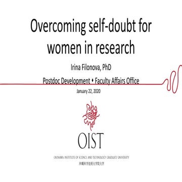 Overcoming Sefldoubt for women in research 