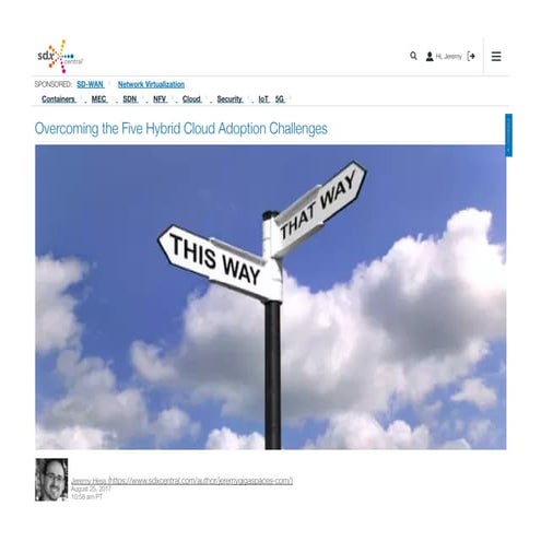 Overcoming the five hybrid cloud adoption challenges