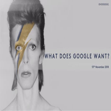Overdose / The Left Bank / WeWork - What Does Google Want