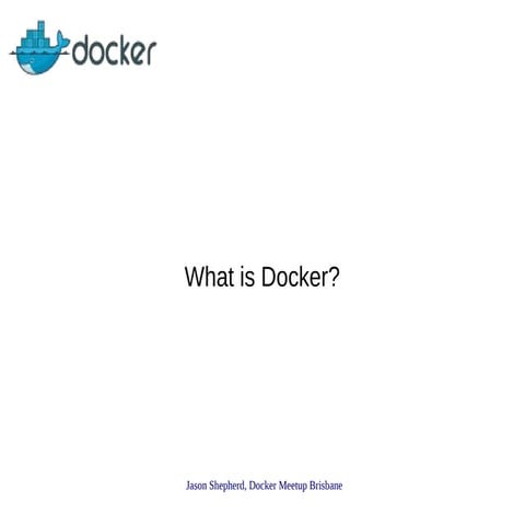 Introduction to Docker