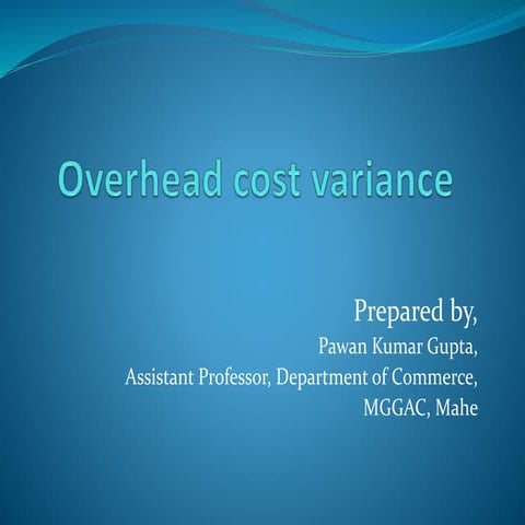 Overhead cost variance