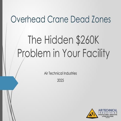 Overhead Crane Dead Zones - The Hidden $260K Problem in Your Facility