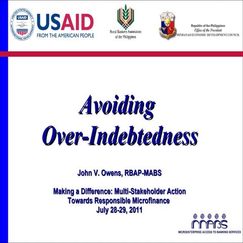 Avoiding Over-indebtedness