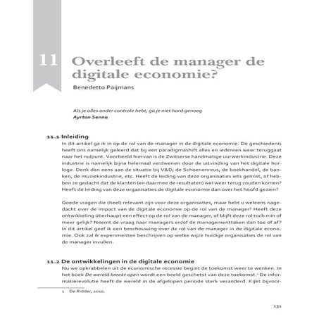 Overleeft de manager de digitale economie
