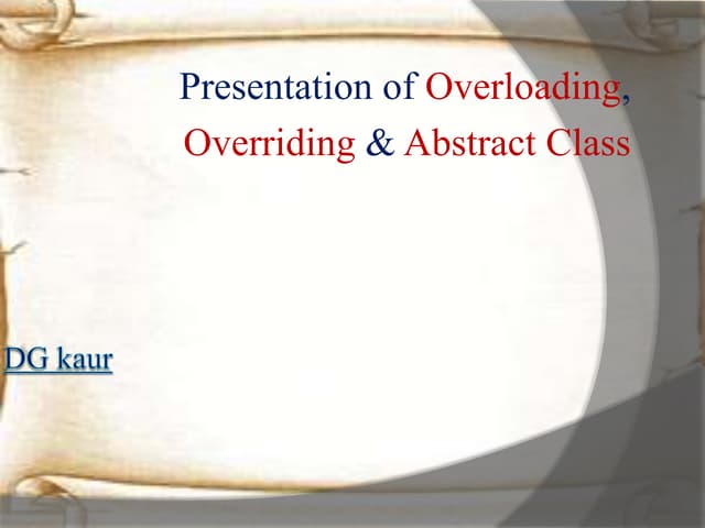Overloading in java