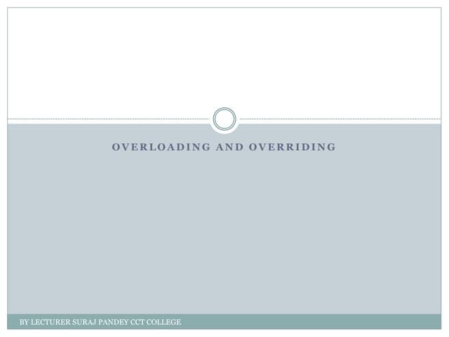 Overloading and overriding in vb.net