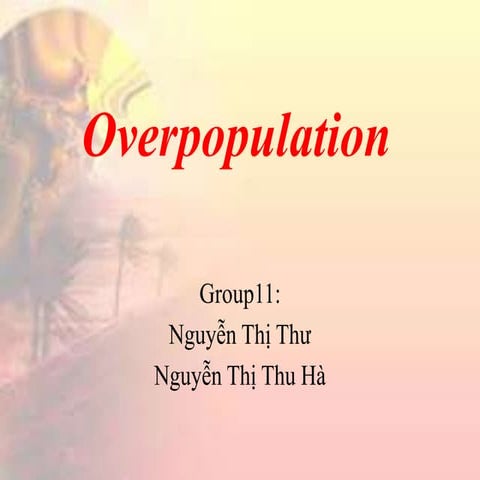 Overpopulation over the world