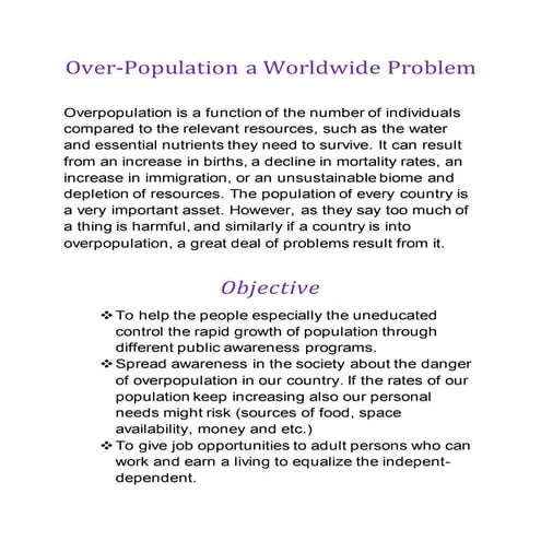 Over population