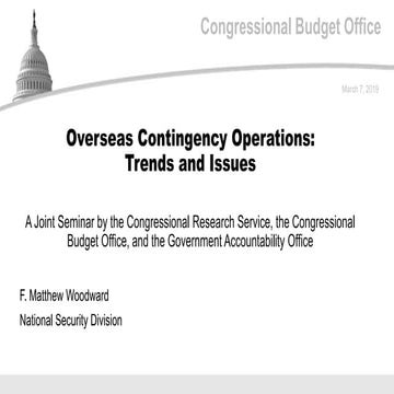 Overseas Contingency Operations: Trends and Issues