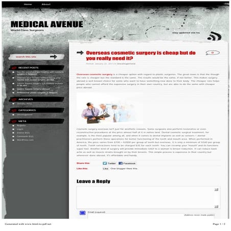 Overseas Cosmetic Surgery Pdf