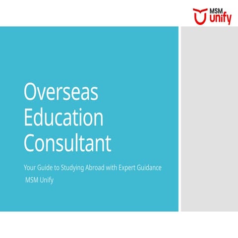 Understanding Overseas Education: A Gateway to Global Opportunities | PPTX