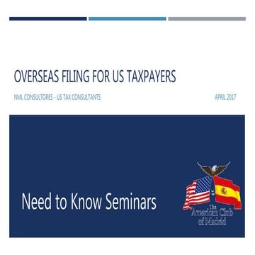 ACM NTK seminar Overseas filing for us taxpayers 2017