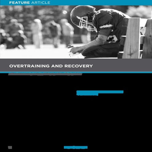 Overtraining and recovery