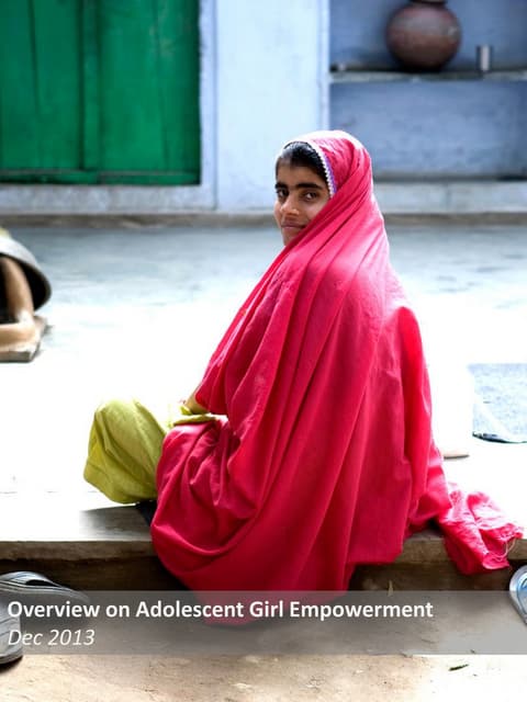 Empowering Adolescent Girls in India an Overview