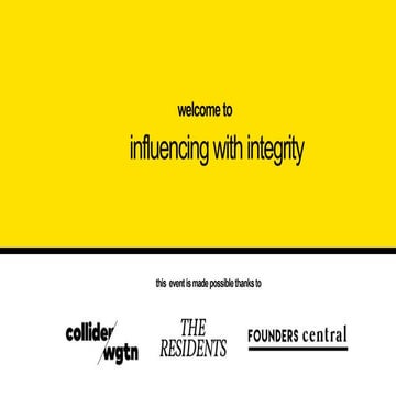 An overview of influencer marketing: Influencing with Integrity : Founders Ce...