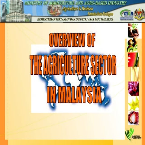 Overview Of Agriculture Sector In Malaysia