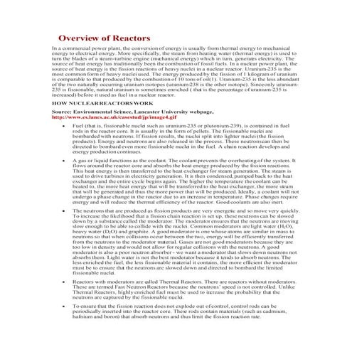 Overview Of Reactors