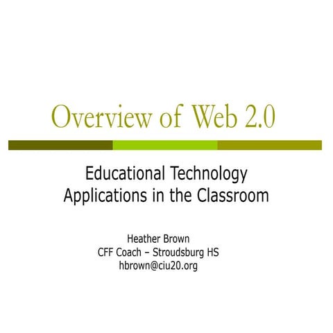 Overview Of Web 2.0