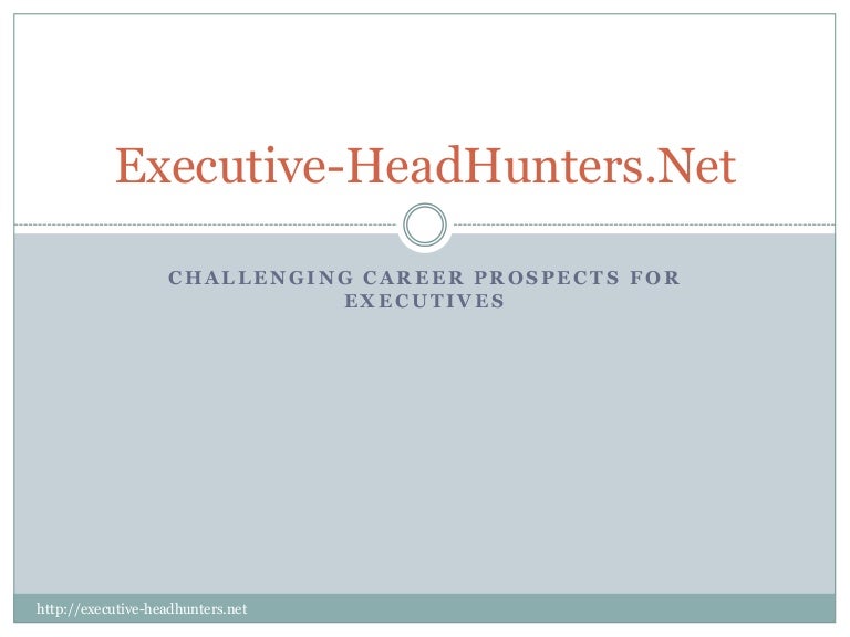 Executive Headhunters Overview