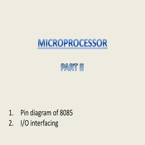 Microprocessor Part 2 | PPT