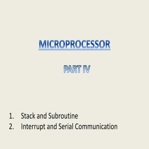 Microprocessor    Part 4