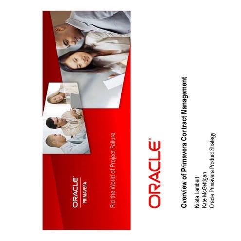 Overview and roadmap of oracle primavera contract management