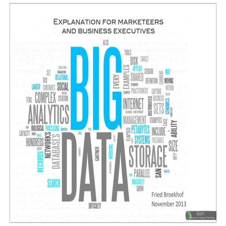 Big data solutions explained for marketeers & business executives