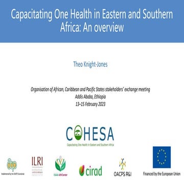  Capacitating One Health in Eastern and Southern Africa: An overview