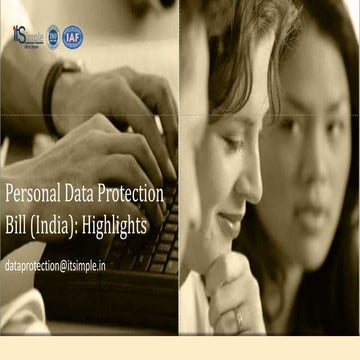 Overview Data Privacy Bill India