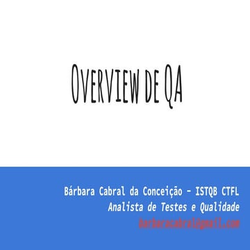 Overview de QA 