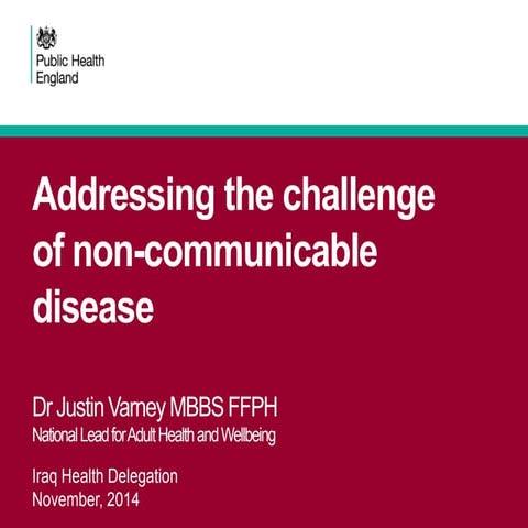 Overview of tackling non-communicable diseases in England