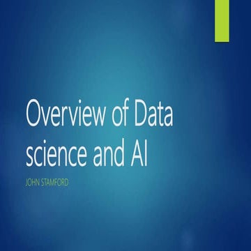 Overview of Data Science and AI