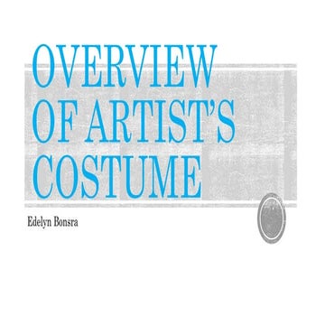 Overview of artist’s costume 
