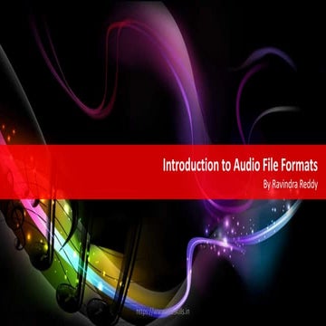 introduction to audio formats - Multimedia Students