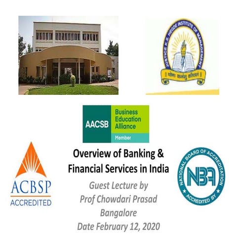 Overview of Banking &amp; fs in india 12022020