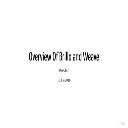 Overview of Brillo and Weave