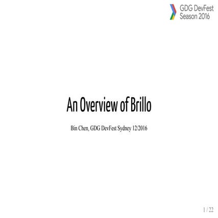 Overview of Brillo (Android Things)